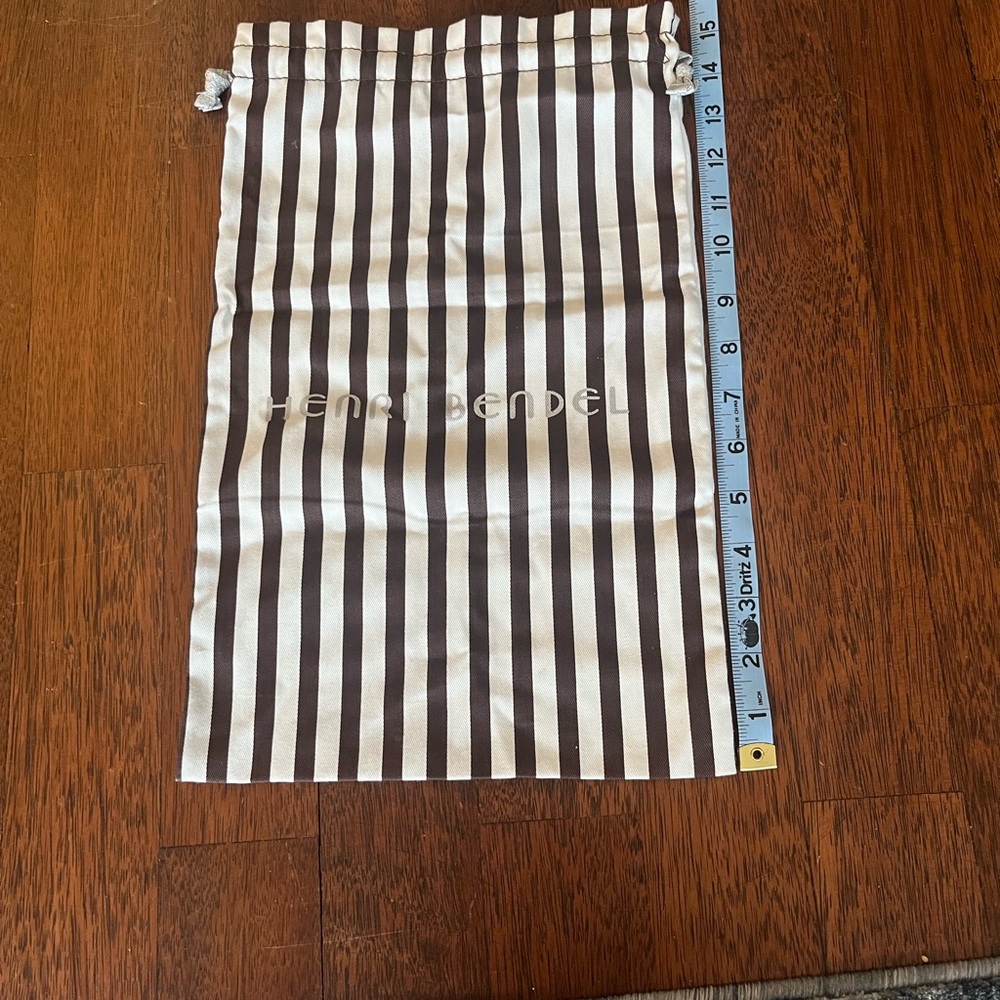Henri Bendel Black and White Striped Pouch